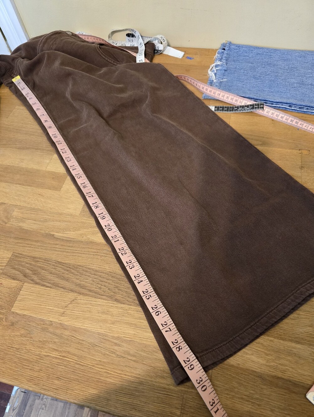 AE American Eagle Low-Rise Ultra Wide-Leg Pant Chocolate Brown 12 Regular - Picture 14 of 16